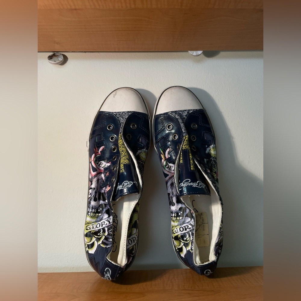 Vintage Ed hardy blue shoes.